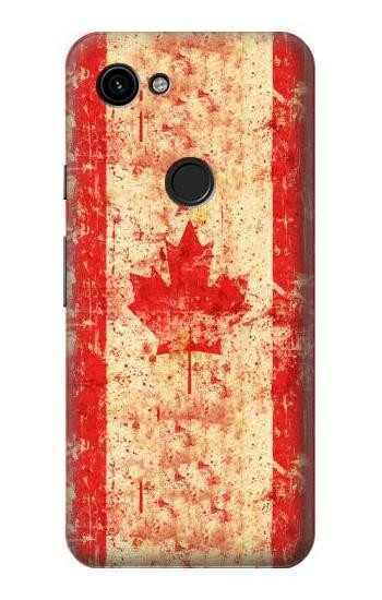 S1603 Canada Flag Old Vintage Hülle Schutzhülle Taschen für Google Pixel 3a