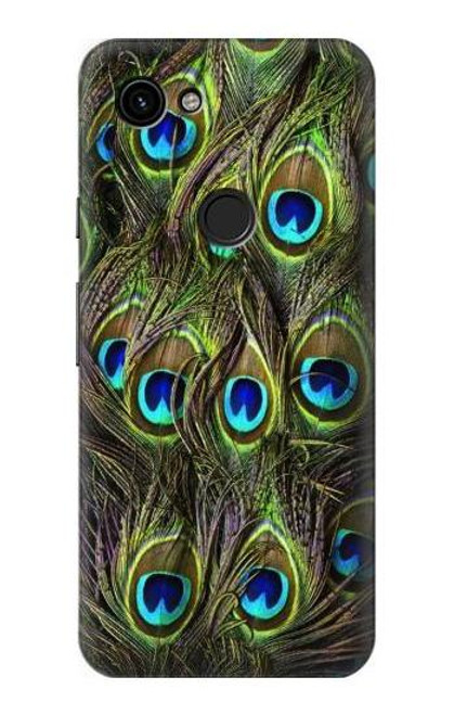 S1965 Peacock Feather Hülle Schutzhülle Taschen für Google Pixel 3a