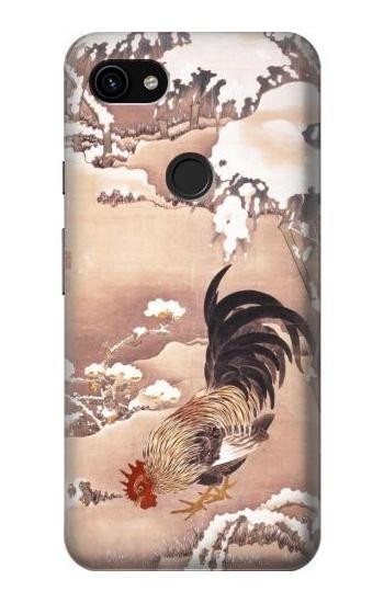 S1332 Ito Jakuchu Rooster Hülle Schutzhülle Taschen für Google Pixel 3a XL