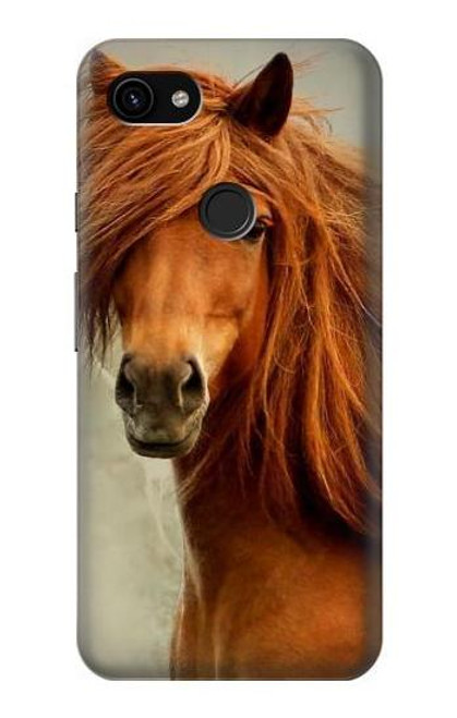 S1595 Beautiful Brown Horse Hülle Schutzhülle Taschen für Google Pixel 3a XL