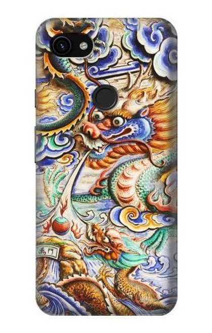S2584 Traditional Chinese Dragon Art Hülle Schutzhülle Taschen für Google Pixel 3a XL