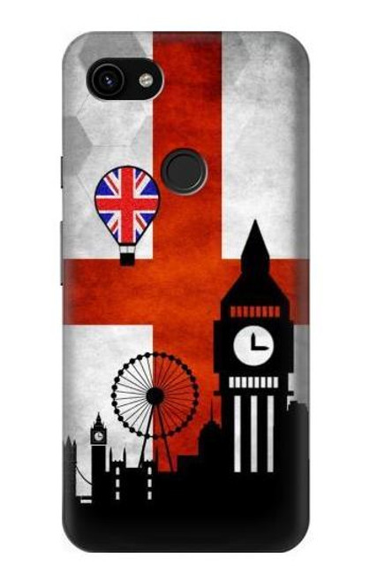 S2979 England Football Soccer Euro 2016 Hülle Schutzhülle Taschen für Google Pixel 3a XL