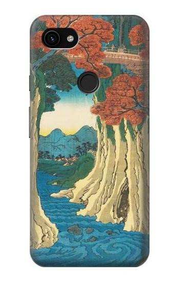 S3348 Utagawa Hiroshige The Monkey Bridge Hülle Schutzhülle Taschen für Google Pixel 3a XL