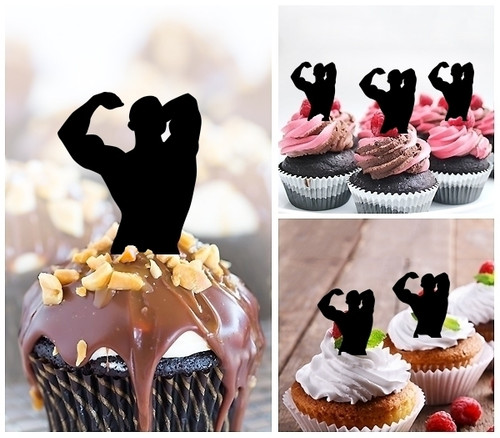 TA0957 Muscle Fitness Gim Kuchenaufsätze Hochzeit Geburtsta Acryl Cupcake Kuchen Topper für Kuchen Party Dekor 10 Stück TA0957 Muscle Fitness Gim Kuchenaufsätze Hochzeit Geburtsta Acryl Cupcake Kuchen Topper für Kuchen Party Dekor 10 Stück