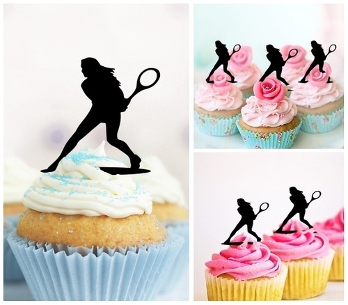 TA0961 Female Tennis Player Kuchenaufsätze Hochzeit Geburtsta Acryl Cupcake Kuchen Topper für Kuchen Party Dekor 10 Stück TA0961 Female Tennis Player Kuchenaufsätze Hochzeit Geburtsta Acryl Cupcake Kuchen Topper für Kuchen Party Dekor 10 Stück
