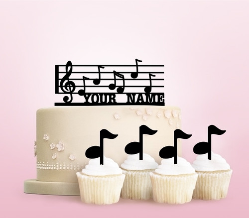 TC0219 Music Note Kuchenaufsätze Hochzeit Geburtsta Acryl Cupcake Kuchen Topper für Kuchen Party Dekor 11 Stück