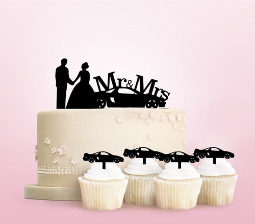 TC0255 Racing Car Wedding Kuchenaufsätze Hochzeit Geburtsta Acryl Cupcake Kuchen Topper für Kuchen Party Dekor 11 Stück