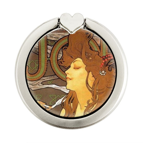 S0969 Alphonse Mucha Job Grafik Ringhalter und PopSockets
