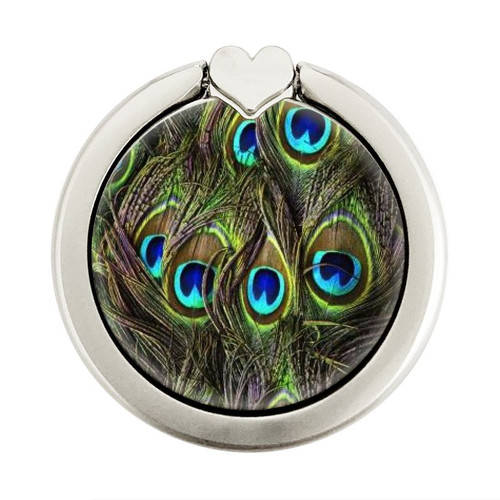 S1965 Peacock Feather Grafik Ringhalter und PopSockets