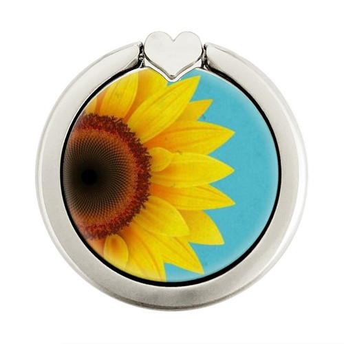 S3039 Vintage Sunflower Blue Grafik Ringhalter und PopSockets