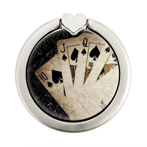 S3231 Vintage Royal Straight Flush Cards Grafik Ringhalter und PopSockets