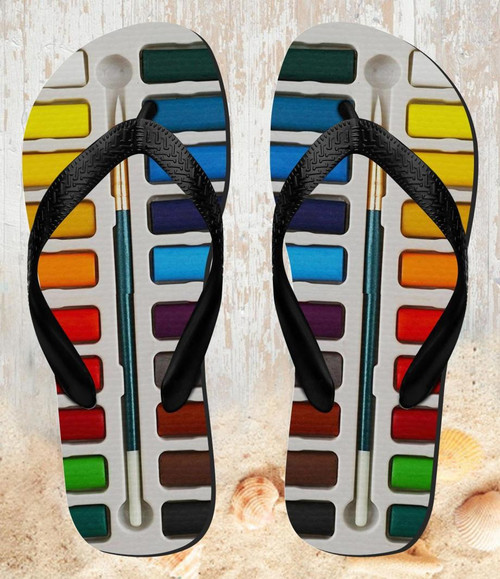 FA0503 Watercolor Paint Set Beach Sandal Zehentrenner Unisex