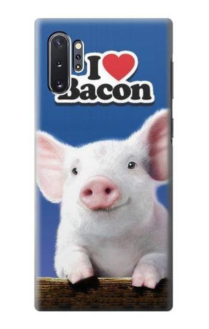 S0608 I Love Bacon Cute Baby Pig Hülle Schutzhülle Taschen für Samsung Galaxy Note 10 Plus