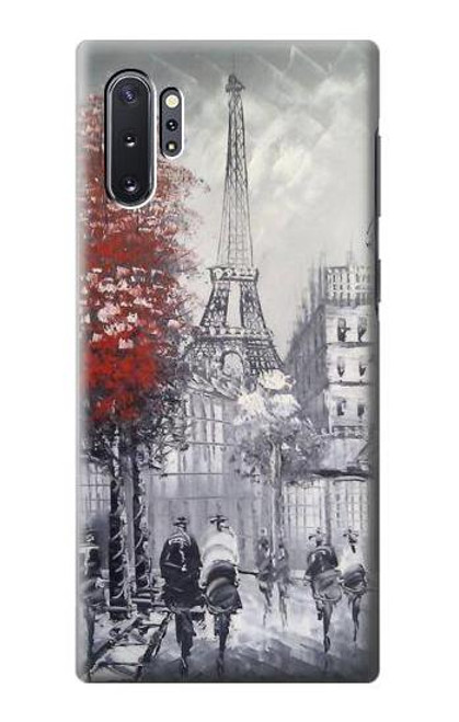 S1295 Eiffel Painting of Paris Hülle Schutzhülle Taschen für Samsung Galaxy Note 10 Plus