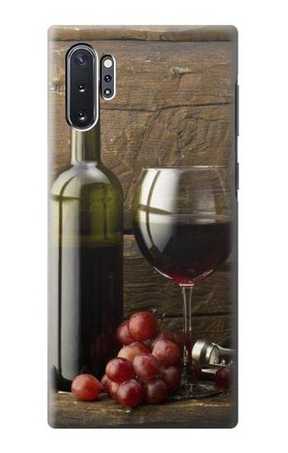 S1316 Grapes Bottle and Glass of Red Wine Hülle Schutzhülle Taschen für Samsung Galaxy Note 10 Plus