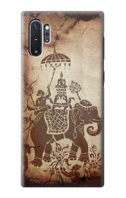 S2102 Thai Art Buddha on Elephant Hülle Schutzhülle Taschen für Samsung Galaxy Note 10 Plus