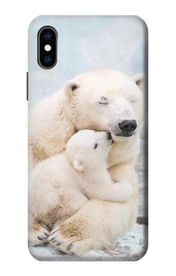 S3373 Polar Bear Hug Family Hülle Schutzhülle Taschen für iPhone X, iPhone XS