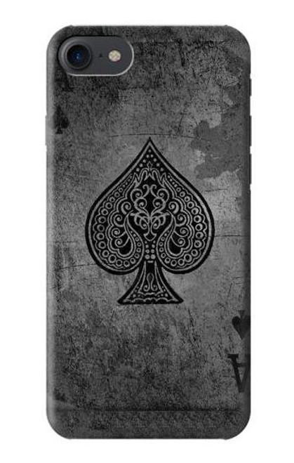 S3446 Black Ace Spade Hülle Schutzhülle Taschen für iPhone 7, iPhone 8
