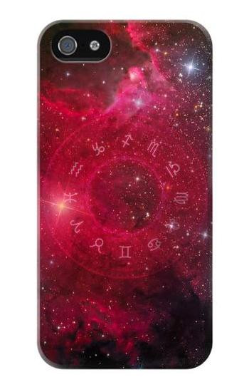 S3368 Zodiac Red Galaxy Hülle Schutzhülle Taschen für iPhone 5 5S SE