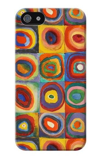 S3409 Squares Concentric Circles Hülle Schutzhülle Taschen für iPhone 5 5S SE