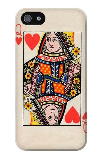 S3429 Queen Hearts Card Hülle Schutzhülle Taschen für iPhone 5 5S SE