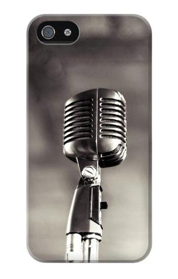 S3495 Vintage Microphone Hülle Schutzhülle Taschen für iPhone 5 5S SE
