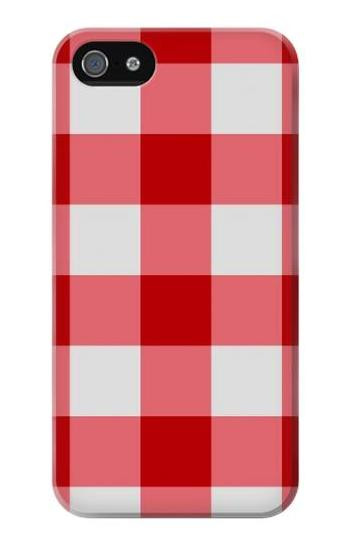 S3535 Red Gingham Hülle Schutzhülle Taschen für iPhone 5 5S SE