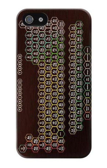 S3544 Neon Honeycomb Periodic Table Hülle Schutzhülle Taschen für iPhone 5 5S SE