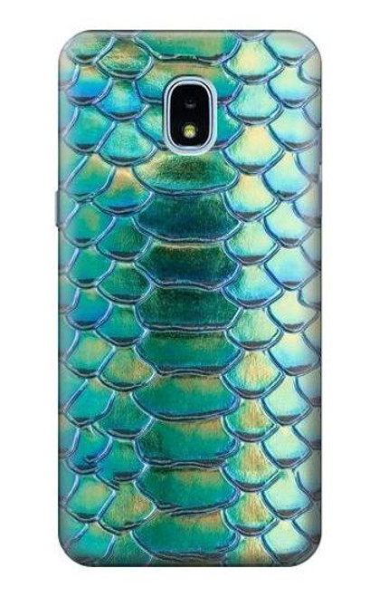 S3414 Green Snake Scale Graphic Print Hülle Schutzhülle Taschen für Samsung Galaxy J3 (2018), J3 Star, J3 V 3rd Gen, J3 Orbit, J3 Achieve, Express Prime 3, Amp Prime 3