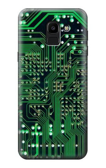 S3392 Electronics Board Circuit Graphic Hülle Schutzhülle Taschen für Samsung Galaxy J6 (2018)