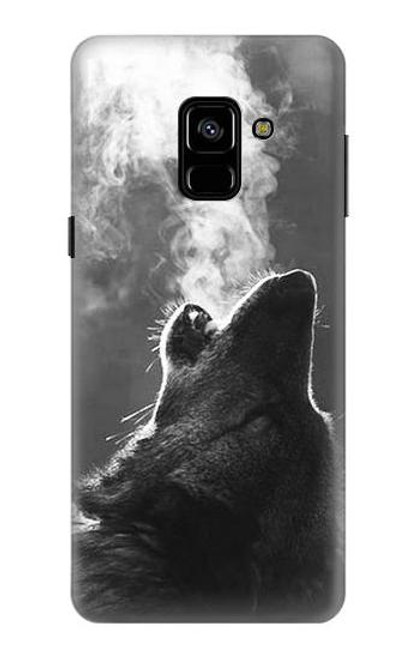 S3505 Wolf Howling Hülle Schutzhülle Taschen für Samsung Galaxy A8 (2018)