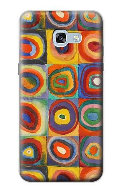 S3409 Squares Concentric Circles Hülle Schutzhülle Taschen für Samsung Galaxy A5 (2017)