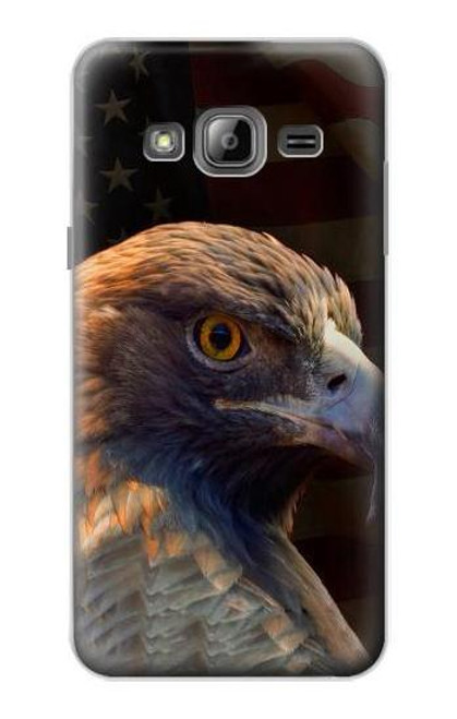 S3376 Eagle American Flag Hülle Schutzhülle Taschen für Samsung Galaxy J3 (2016)