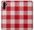 S3535 Red Gingham Hülle Schutzhülle Taschen für Huawei P30 Pro