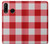 S3535 Red Gingham Hülle Schutzhülle Taschen für Huawei P30 lite