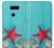 S3428 Aqua Wood Starfish Shell Hülle Schutzhülle Taschen für LG V30, LG V30 Plus, LG V30S ThinQ, LG V35, LG V35 ThinQ