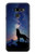 S3555 Wolf Howling Million Star Hülle Schutzhülle Taschen für LG G8 ThinQ