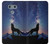S3555 Wolf Howling Million Star Hülle Schutzhülle Taschen für LG G6