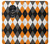 S3421 Black Orange White Argyle Plaid Hülle Schutzhülle Taschen für Motorola Moto G7 Play