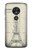 S3474 Eiffel Architectural Drawing Hülle Schutzhülle Taschen für Motorola Moto G7 Play