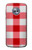 S3535 Red Gingham Hülle Schutzhülle Taschen für Motorola Moto X4