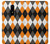S3421 Black Orange White Argyle Plaid Hülle Schutzhülle Taschen für OnePlus 6