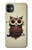 S0360 Coffee Owl Hülle Schutzhülle Taschen für iPhone 11