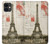 S2108 Eiffel Tower Paris Postcard Hülle Schutzhülle Taschen für iPhone 11