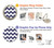 S2345 Navy Blue Shavron Zig Zag Pattern Hülle Schutzhülle Taschen für iPhone 11