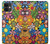 S3281 Colorful Hippie Flowers Pattern Hülle Schutzhülle Taschen für iPhone 11