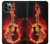 S0415 Fire Guitar Burn Hülle Schutzhülle Taschen für iPhone 11 Pro