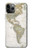 S0604 World Map Hülle Schutzhülle Taschen für iPhone 11 Pro