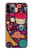 S2353 Paris Cartoon Vintage Pattern Hülle Schutzhülle Taschen für iPhone 11 Pro