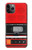 S3204 Red Cassette Recorder Graphic Hülle Schutzhülle Taschen für iPhone 11 Pro